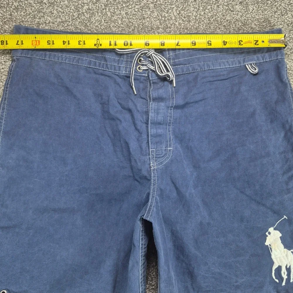 Polo Ralph Lauren Swim Trunks Mens Medium Blue Big Pony Board Shorts